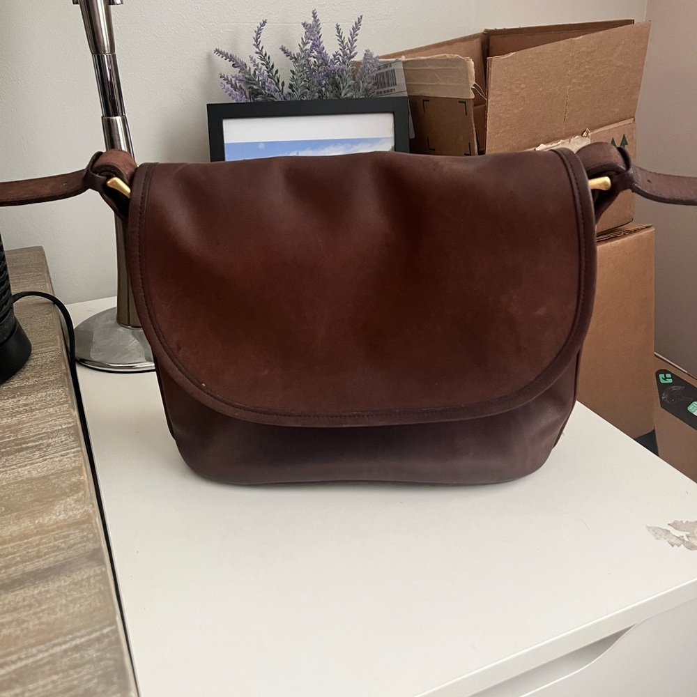 Coach Brown Leather Crossbody Bag